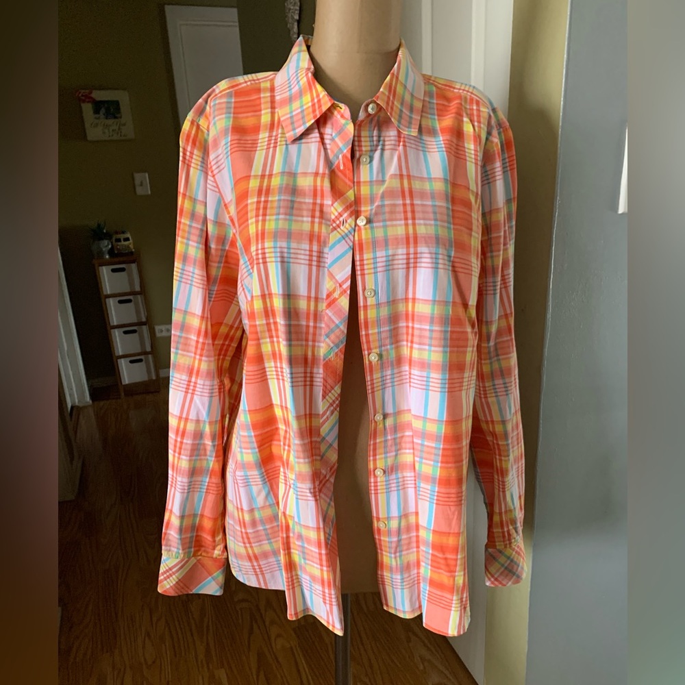 Talbots Cotton Bottom Down Shirt size Large